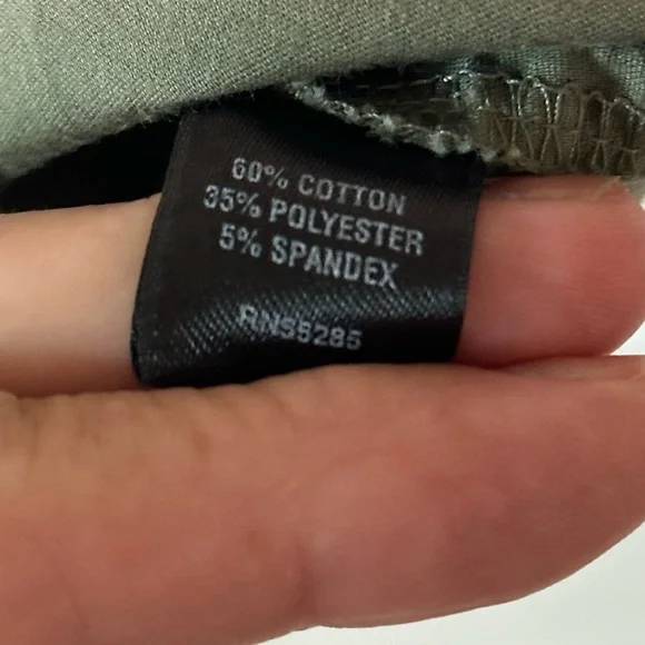 Express Design Studio Olive Green Military-Style Fitted Button Down Shirt – S - Picture 3 of 5